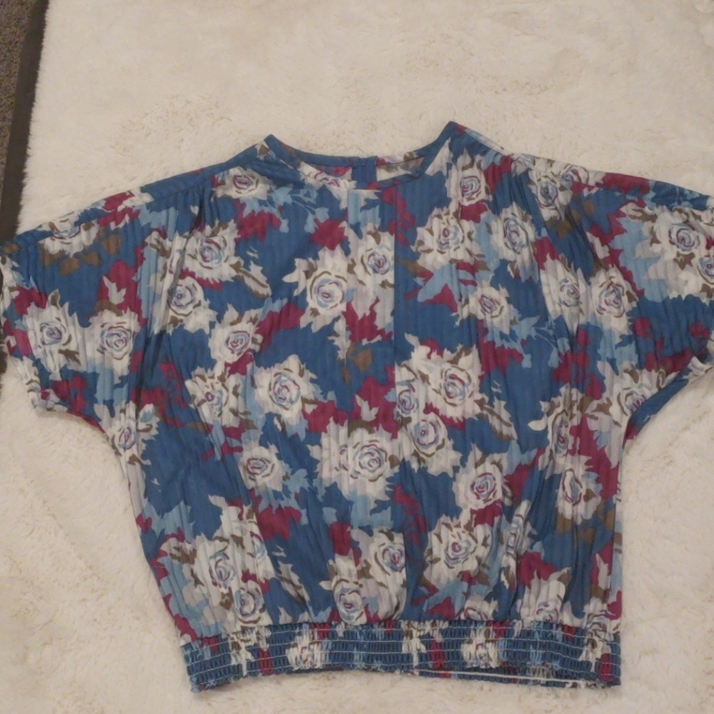 Floral Print Sheer Top